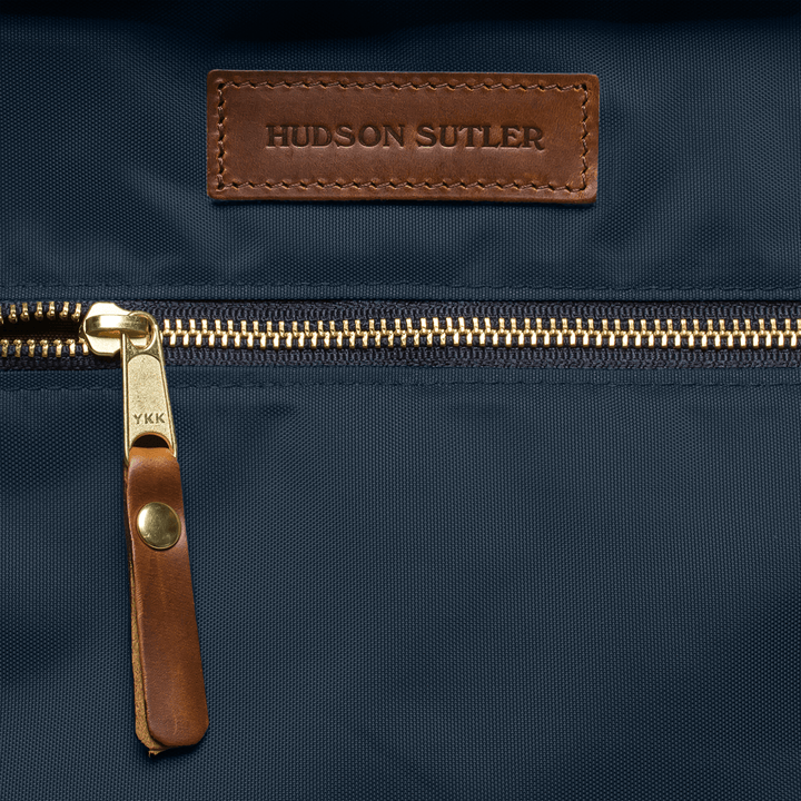 Hudson Sutler Heritage Commuter Duffel Midnight Navy / Whiskey Brown HS1183