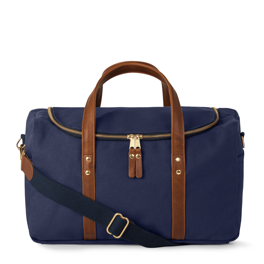 Hudson Sutler Heritage Commuter Duffel Midnight Navy / Whiskey Brown HS1183