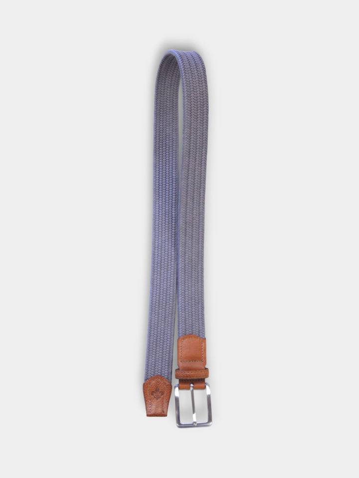 John Hyatt Braided Stretch Belt | Grey