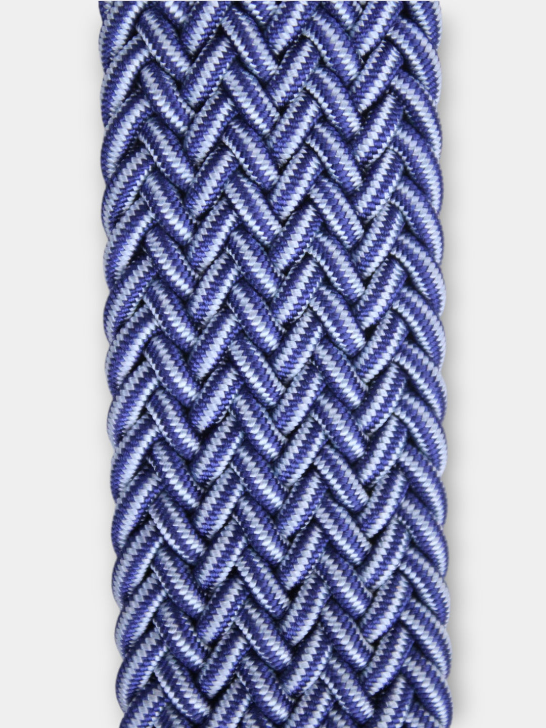 John Hyatt Braided Stretch Belt | Blue Marl