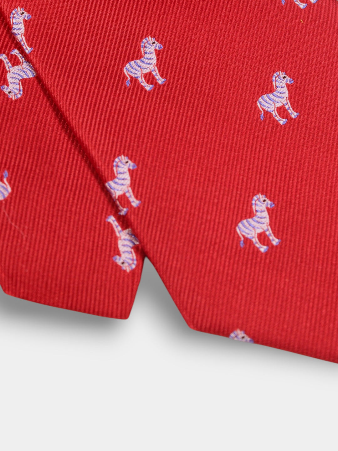 John Hyatt Zebra Tie | Red