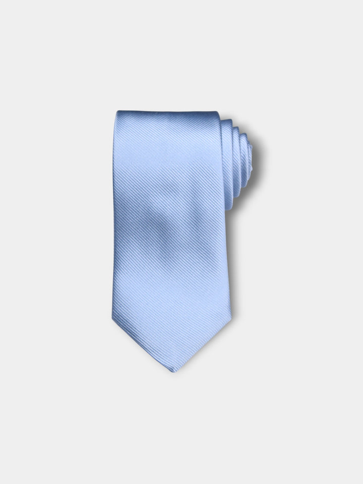 John Hyatt Solid Repp Tie | Light Blue