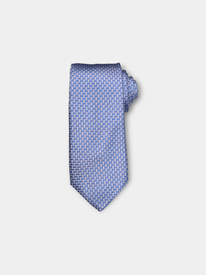 John Hyatt Textured Silk Tie | Light Blue