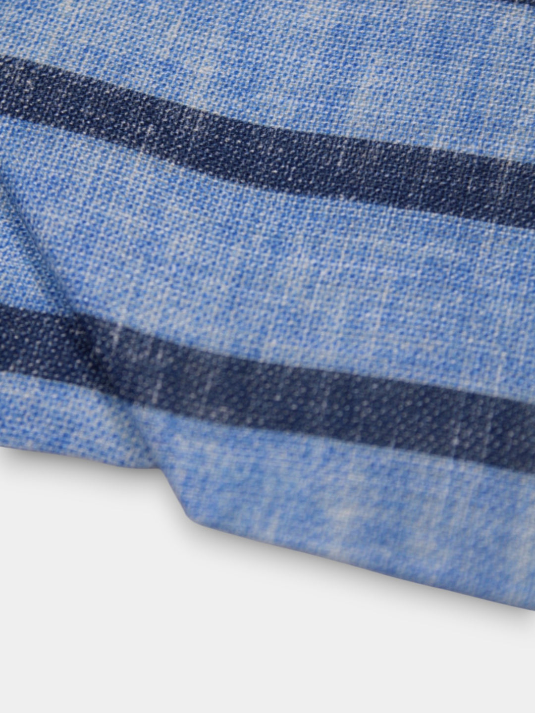 John Hyatt Linen Stripe Tie | Blue