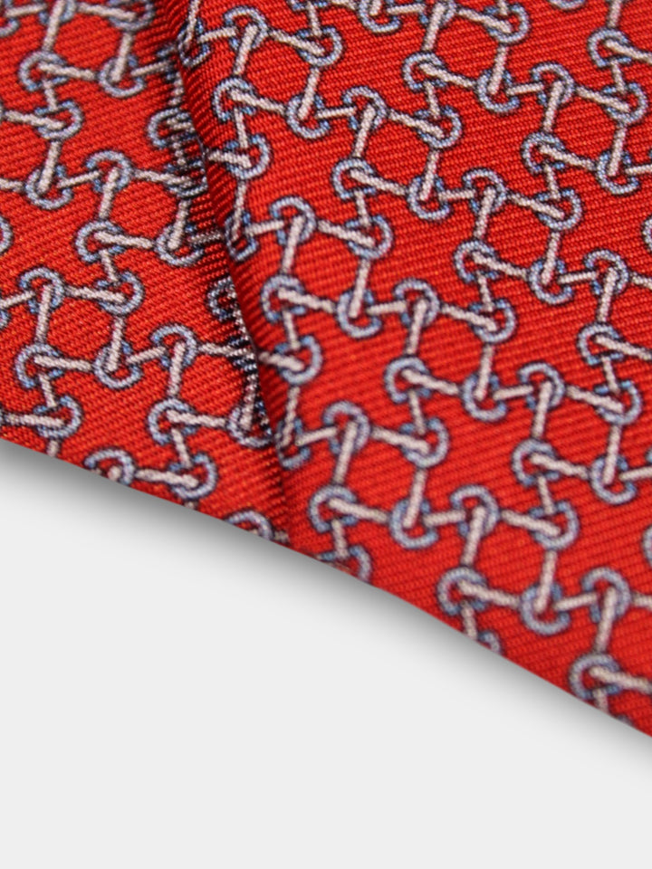 John Hyatt Bit Link Tie | Red