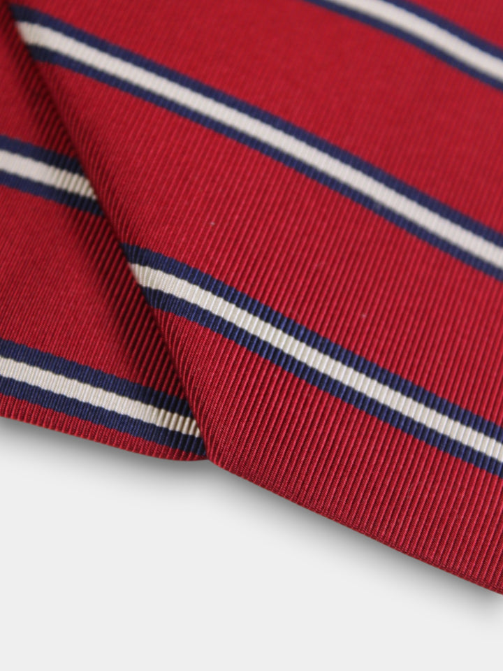 R. Hanauer Queens Stripes Necktie | Red & Navy