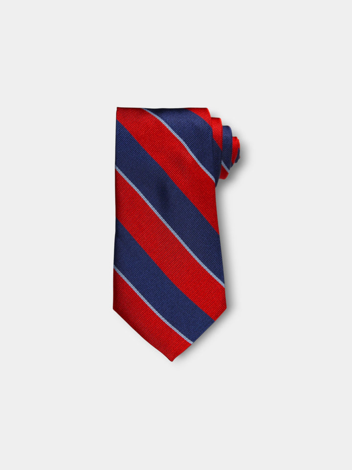 John Hyatt Red/Navy Striped Tie