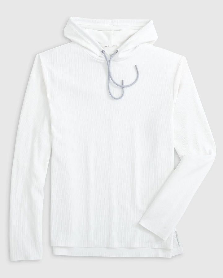 Johnnie-O Hoppin Performance Drawstring Hoodie White JMHD100070