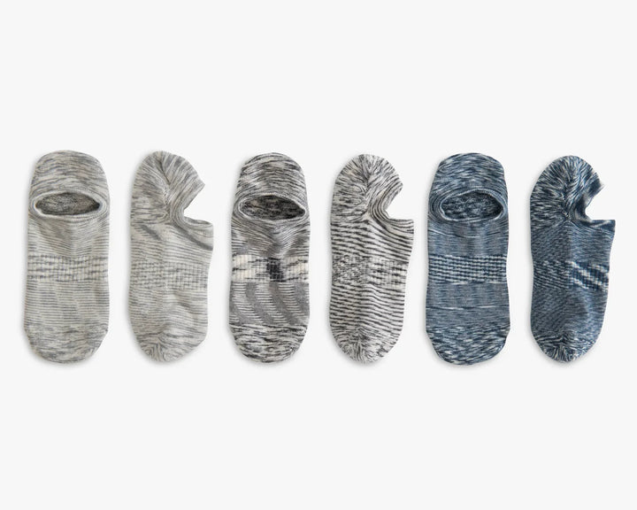 Johnnie-O No Show Socks (3 Pack) Wake/White JMSK2000