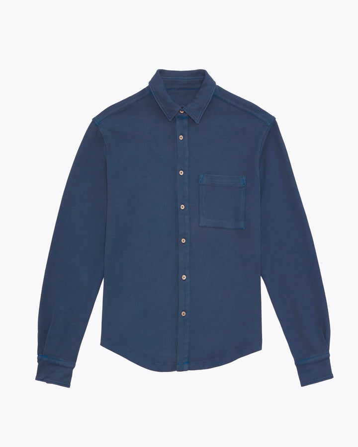 Alex Crane Caza Knit Shirt Indigo CZAKNT