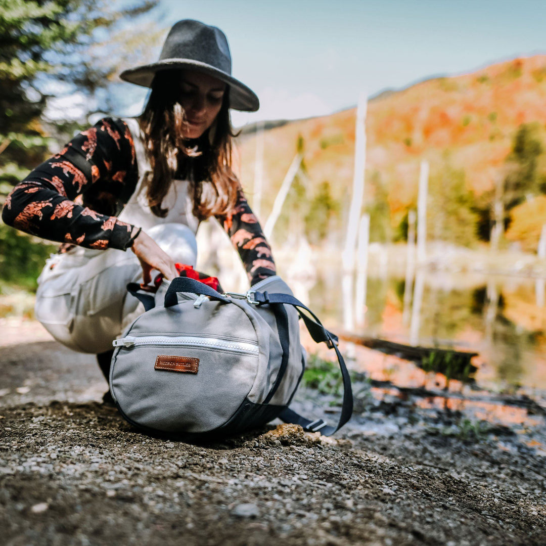 Hudson Sutler Large Chatham Duffel Bag Grey / Navy HS2031