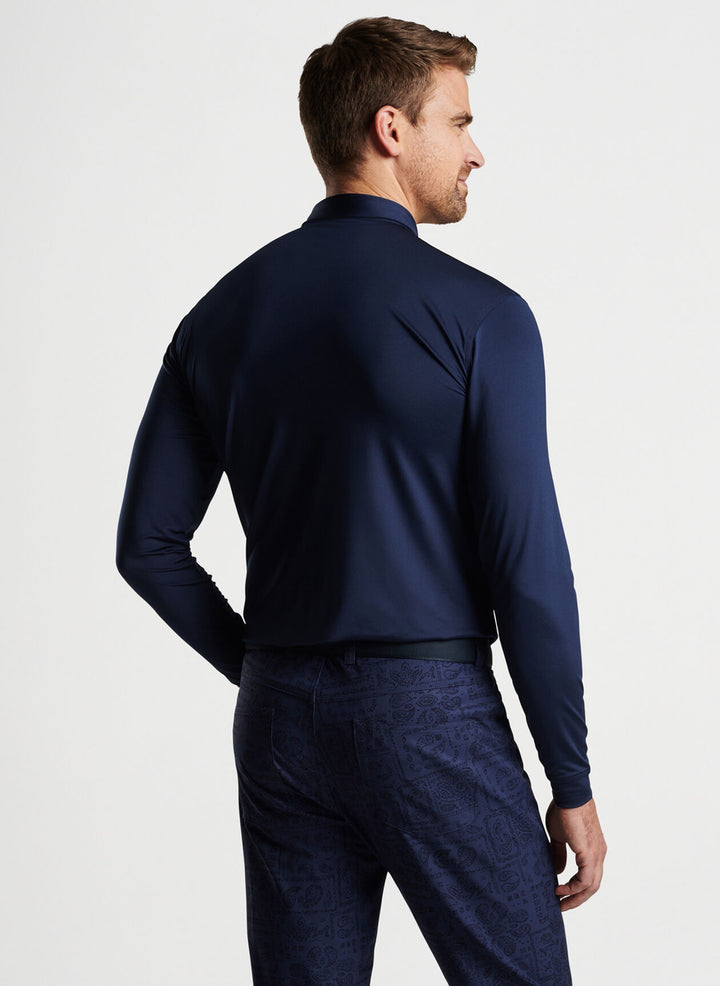 Peter Millar Solid Stretch Jersey Long Sleeve Polo