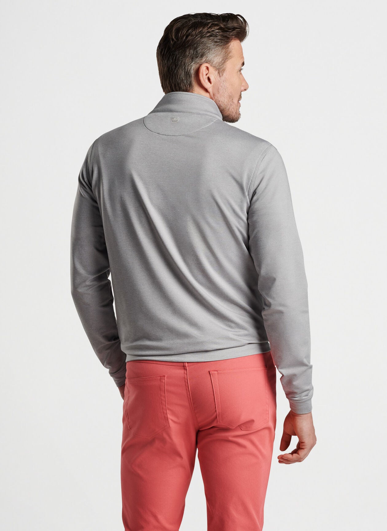 Peter Millar Perth Mélange Performance Quarter-Zip in Gale