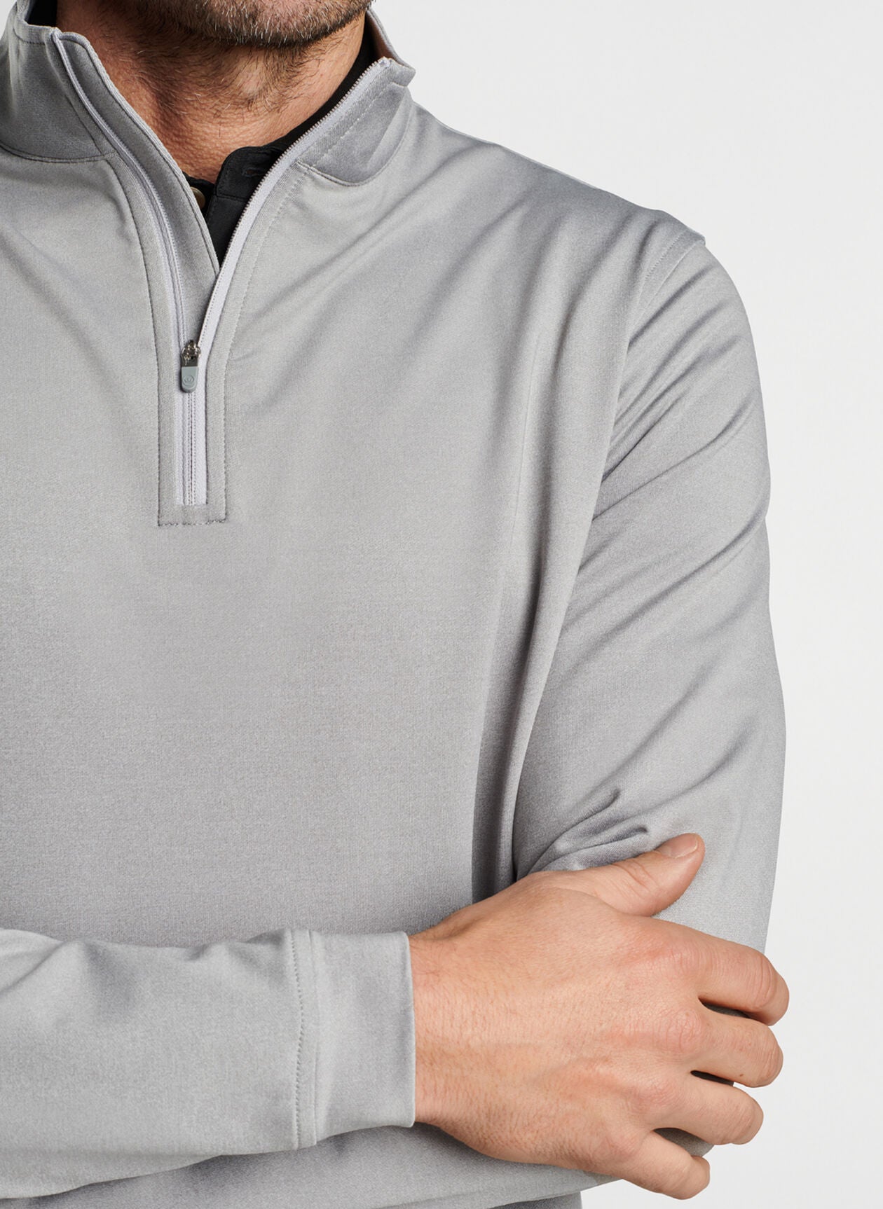 Peter Millar Perth Mélange Performance Quarter-Zip in Gale