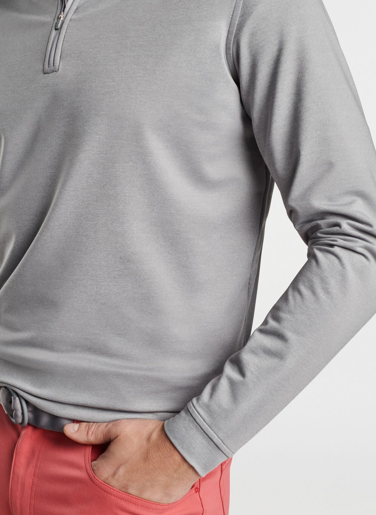 Peter Millar Perth Mélange Performance Quarter-Zip in Gale Peter Millar Perth Mélange Performance Quarter-Zip in Gale