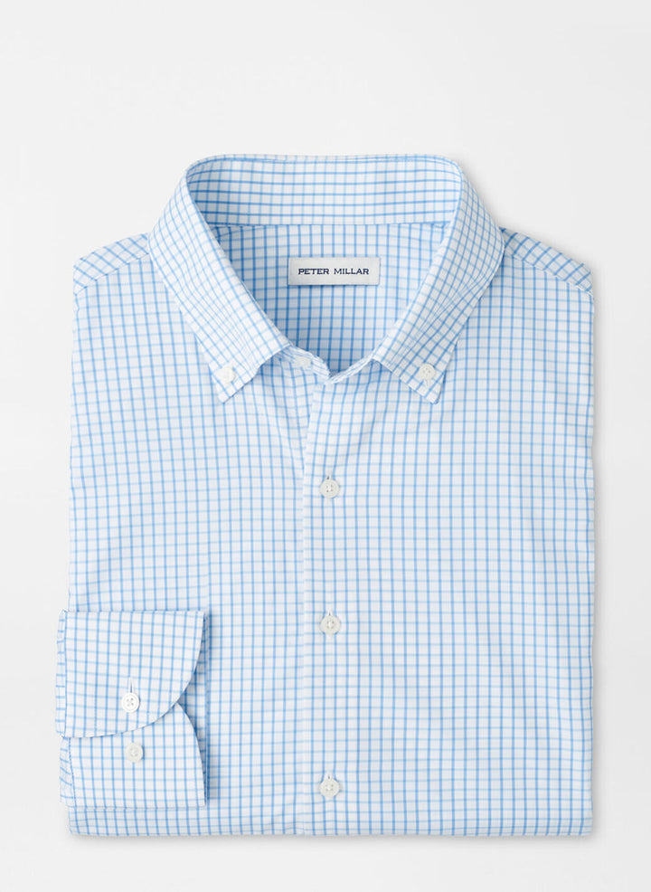 Peter Millar Hanford Performance Twill Sport Shirt | Cottage Blue