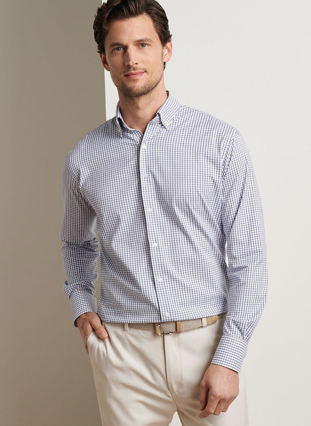 Peter Millar Hanford Performance Twill Sport Shirt