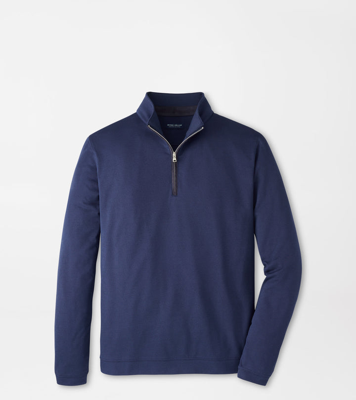 Peter Millar Albatross Cotton-Blend Piqué Quarter-Zip - Navy