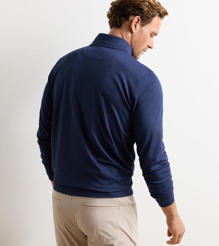 Peter Millar Albatross Cotton-Blend Piqué Quarter-Zip - Navy