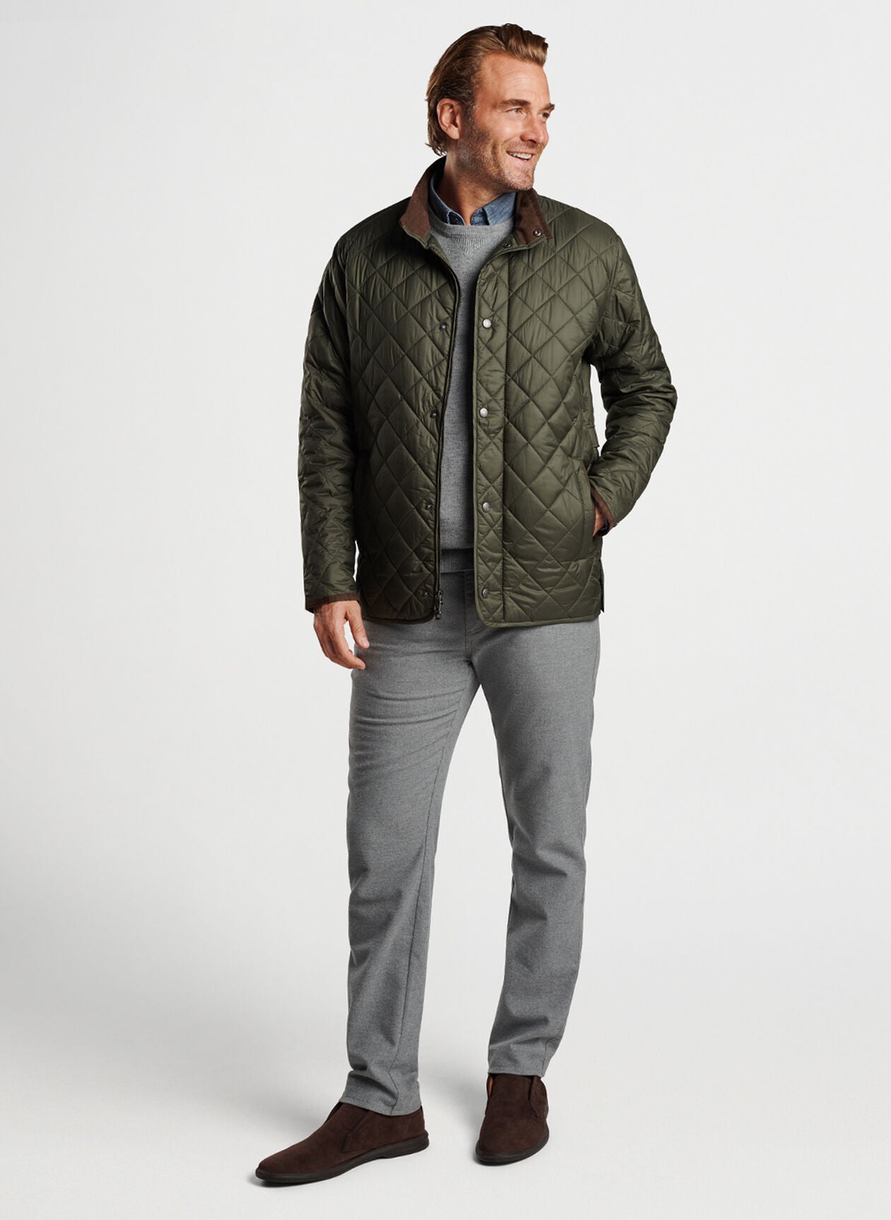 Peter Millar Suffolk Quilted Travel Coat