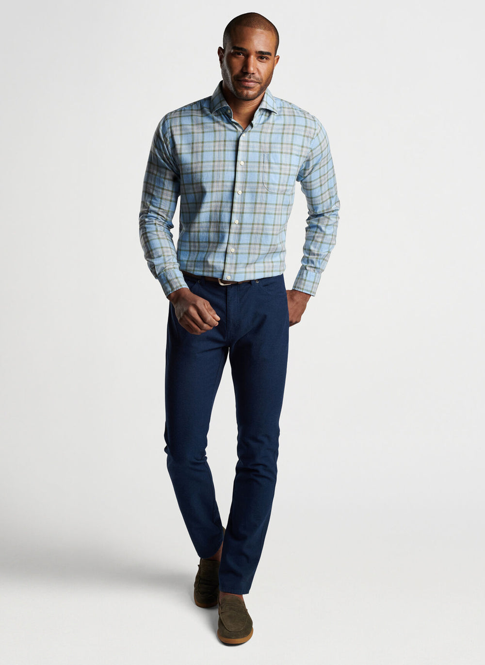 Peter Millar Mountainside Flannel Five-Pocket Pant