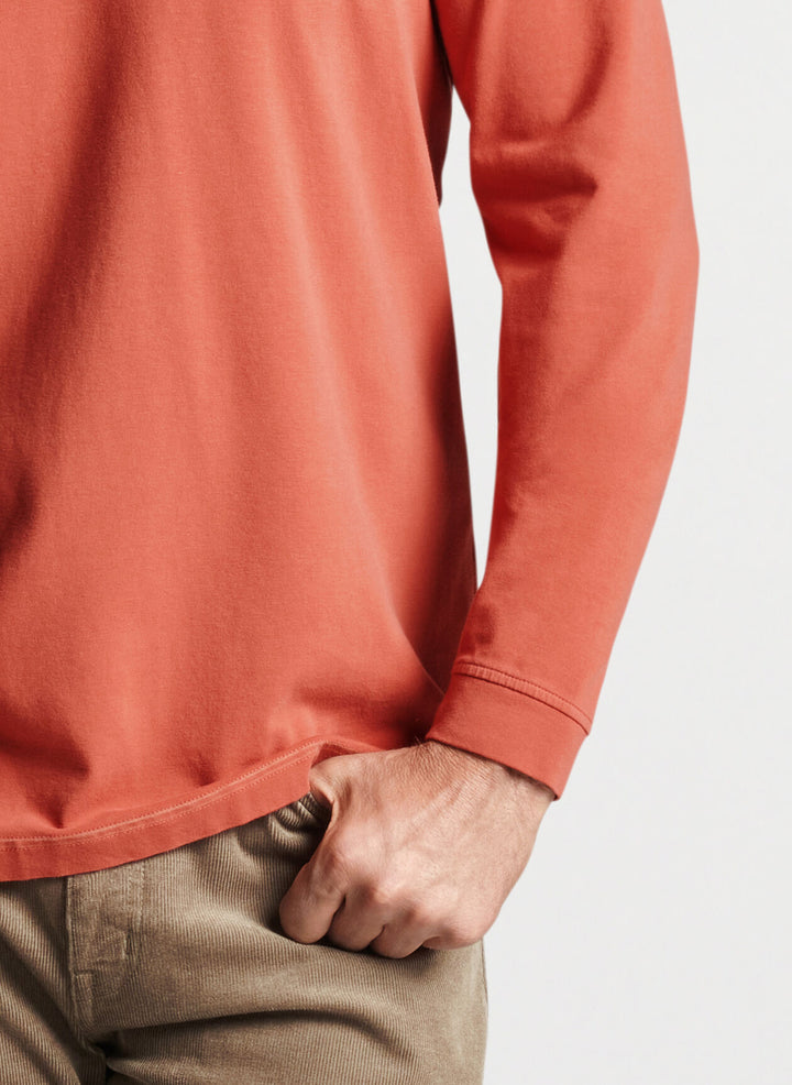 Peter Millar Lava Wash Long-Sleeve Polo