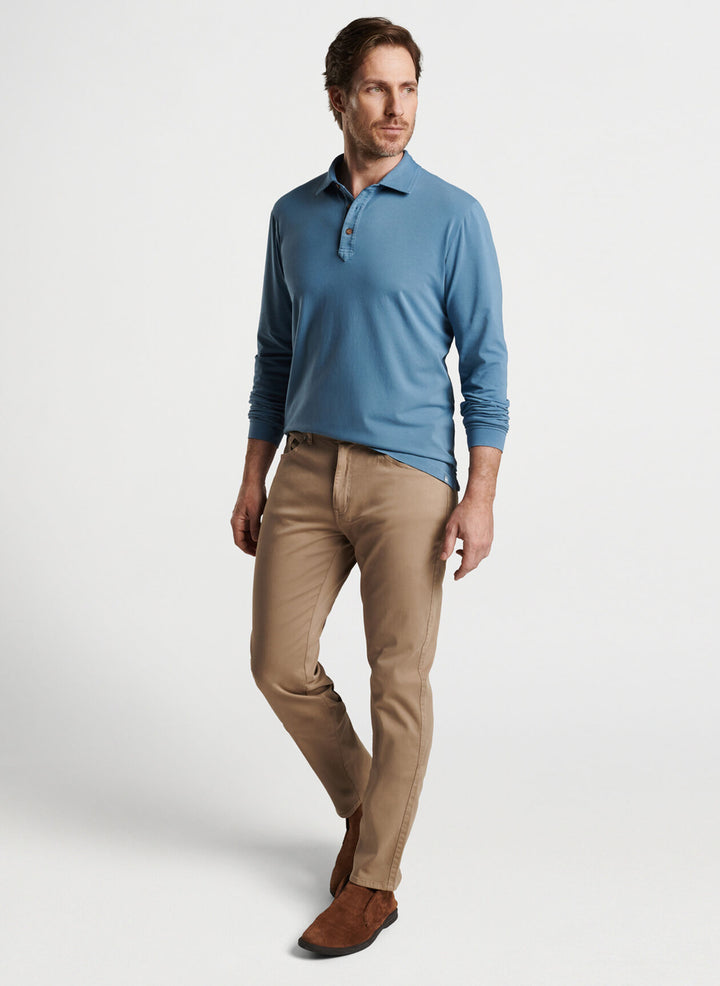 Peter Millar Lava Wash Long-Sleeve Polo