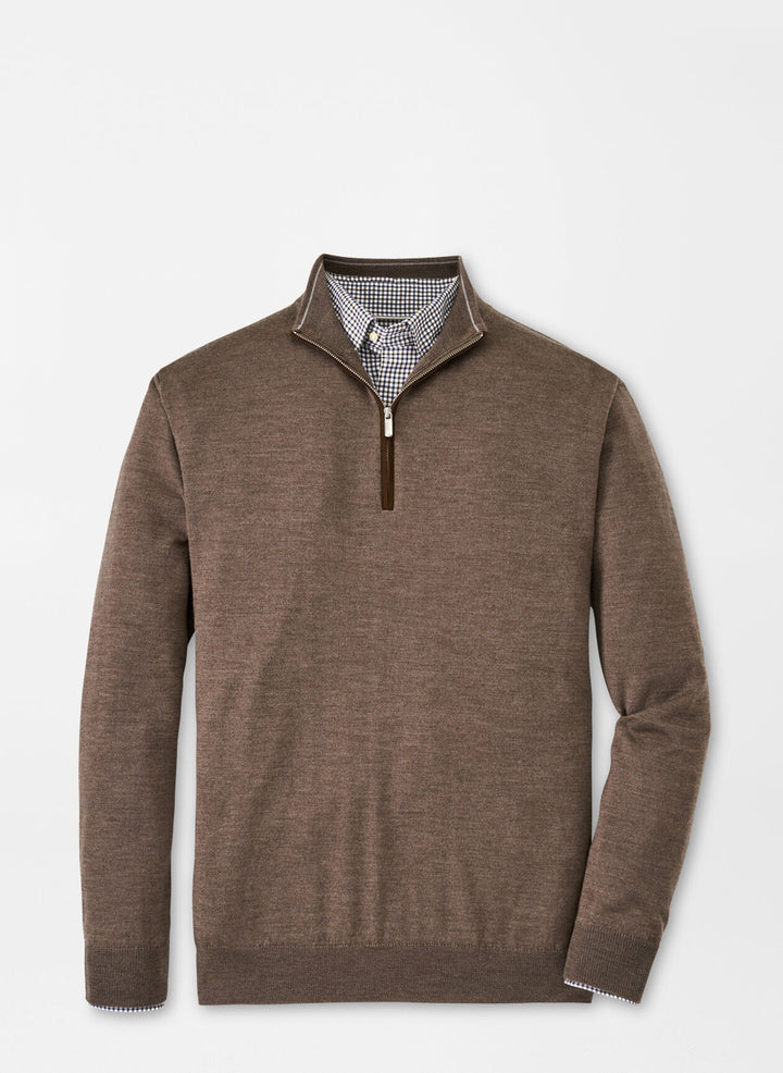 Peter Millar Autumn Crest Suede Trim Quarter-Zip