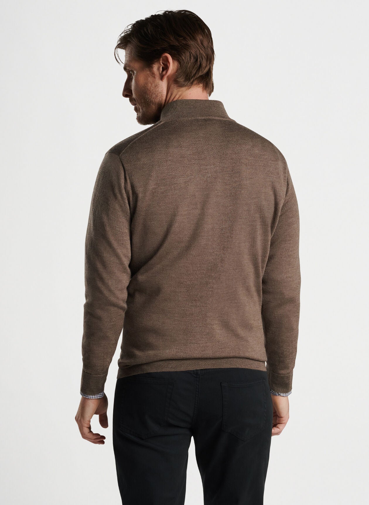 Peter Millar Autumn Crest Suede Trim Quarter-Zip