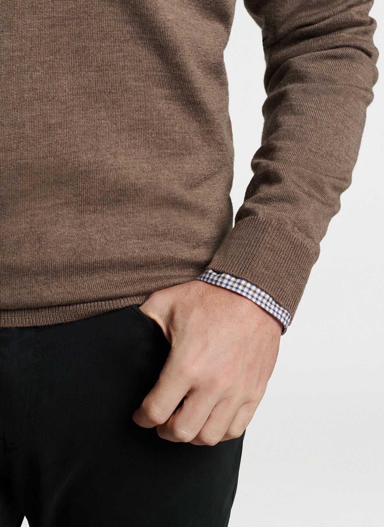 Peter Millar Autumn Crest Suede Trim Quarter-Zip
