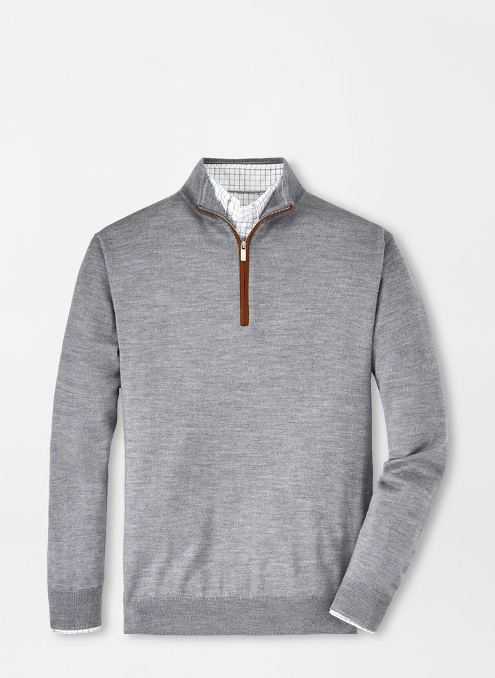 Peter Millar Autumn Crest Suede Trim Quarter-Zip