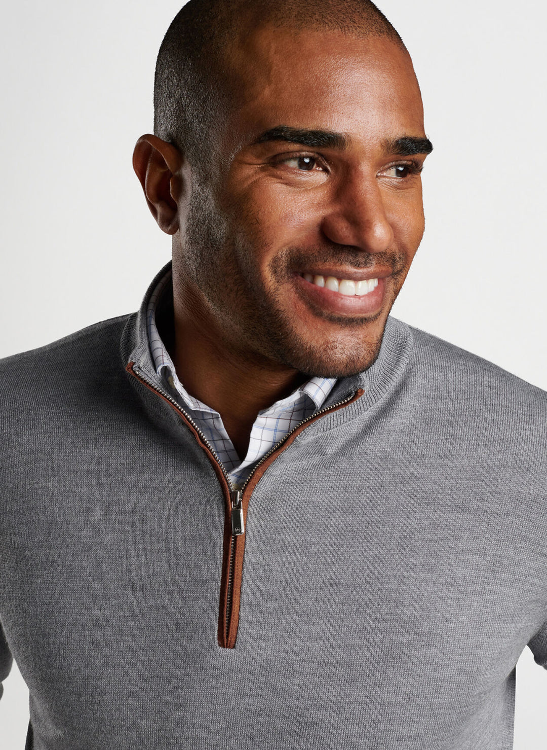 Peter Millar Autumn Crest Suede Trim Quarter-Zip