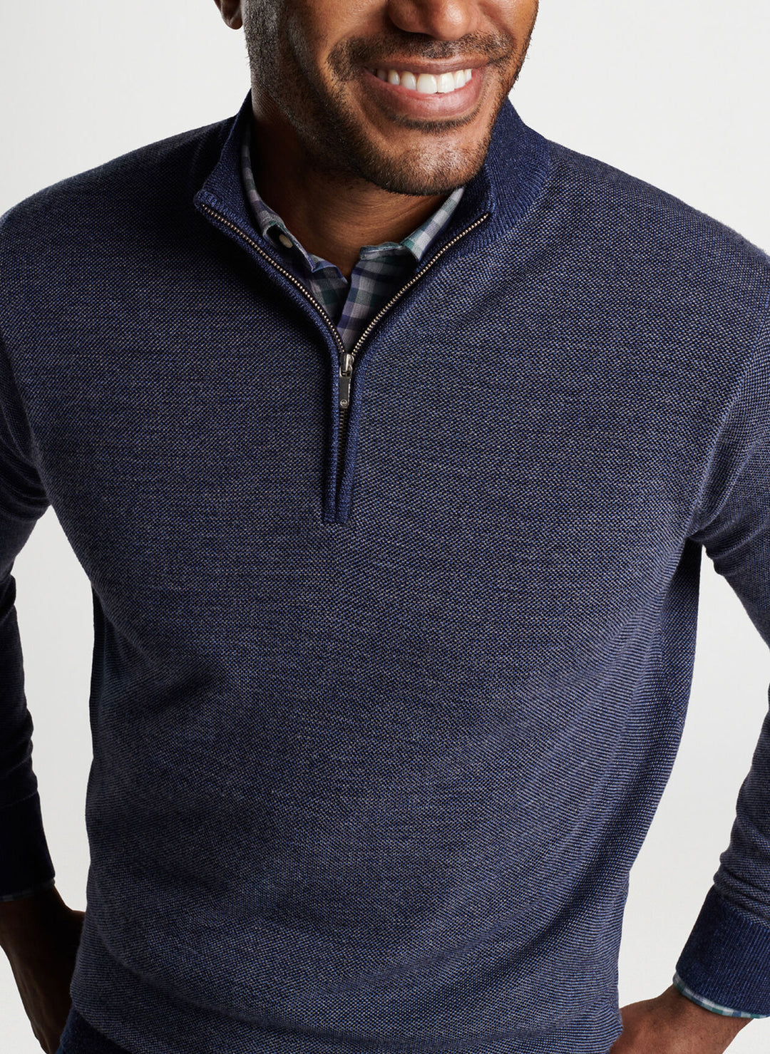 Peter Millar Breaker Birdseye Quarter-Zip