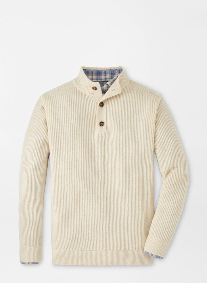 Peter Millar Digby 3-Button Mock Sweater