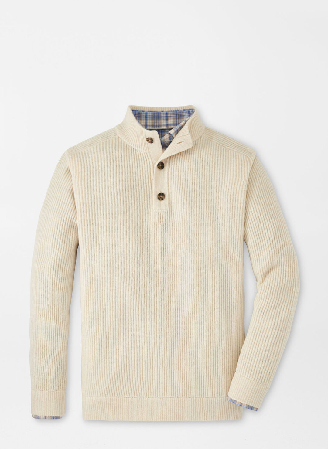 Peter Millar Digby 3-Button Mock Sweater