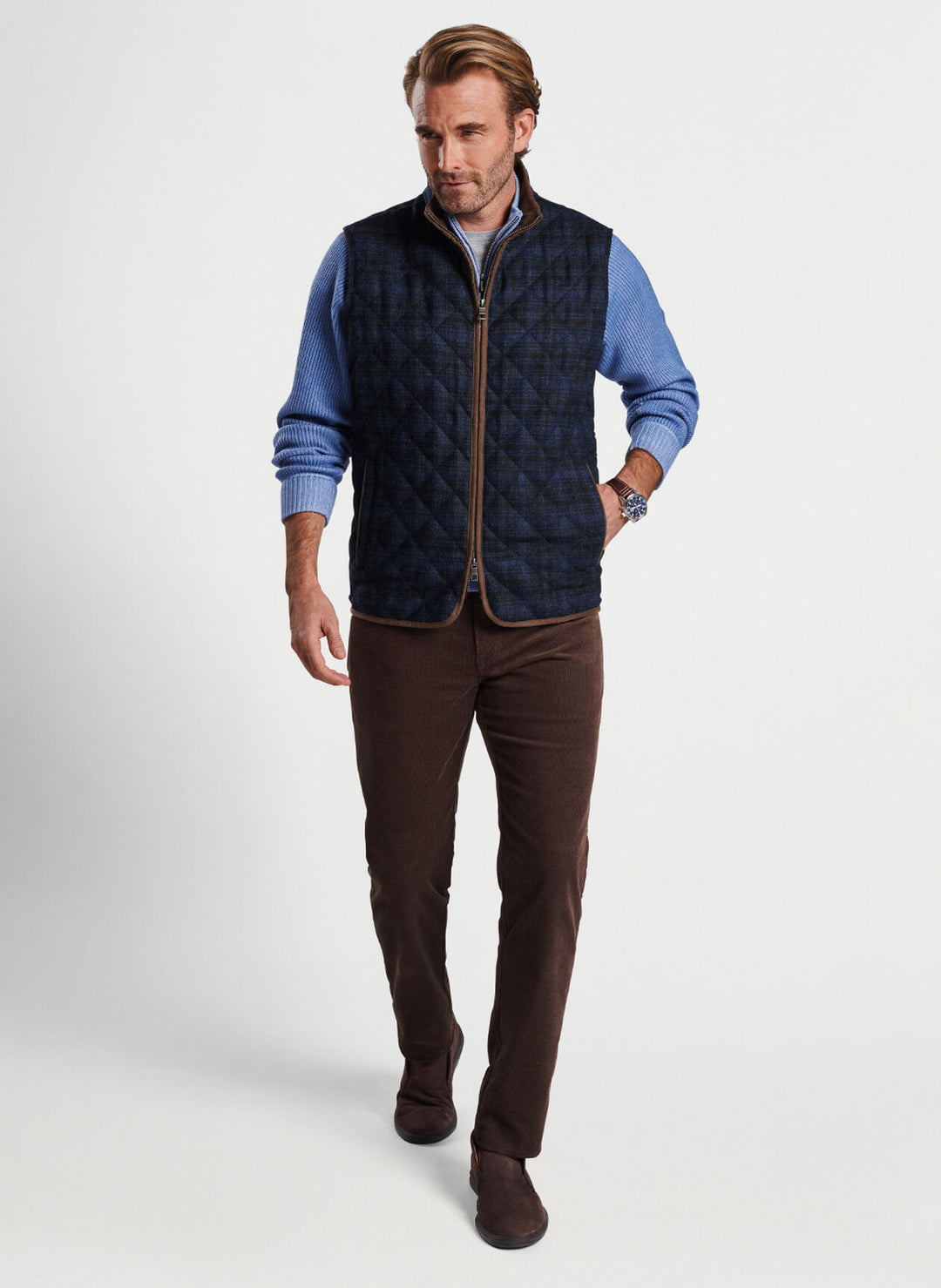 Peter Millar Essex Quilted Wool Travel Vest