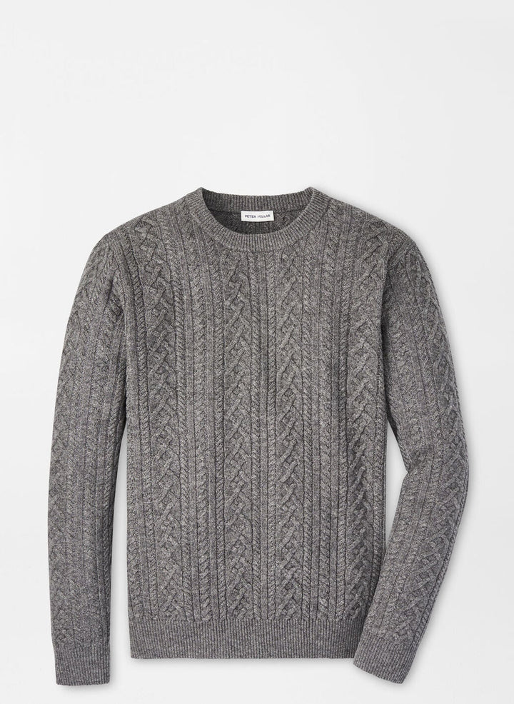 Peter Millar Crescent Ridge Cable Crew Gale Grey MF24S06