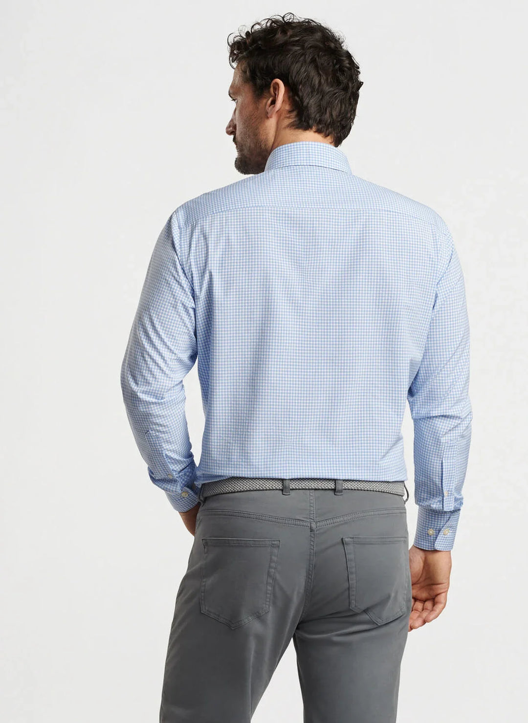 Peter Millar Cranbrook Performance Poplin Sport Shirt Cottage Blue MF24W48LTBP