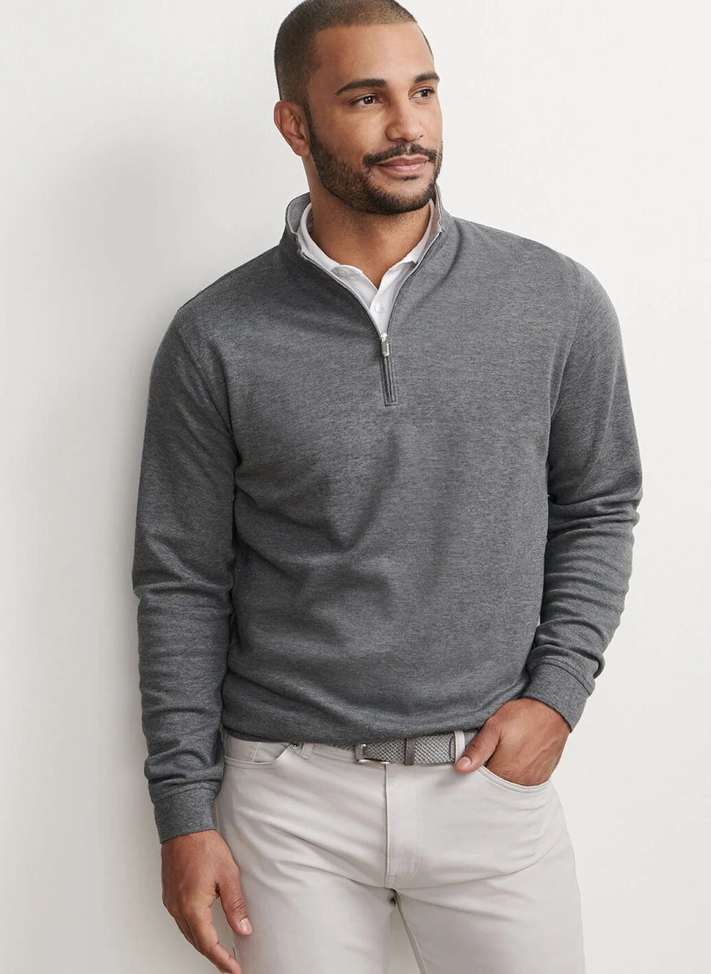 Peter Millar Crown Comfort Pullover Charcoal MF25K49