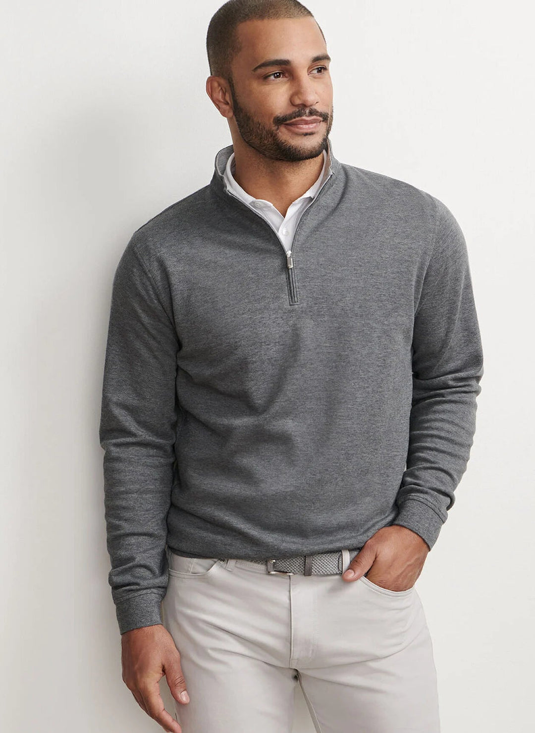 Peter Millar Crown Comfort Pullover Charcoal MF25K49