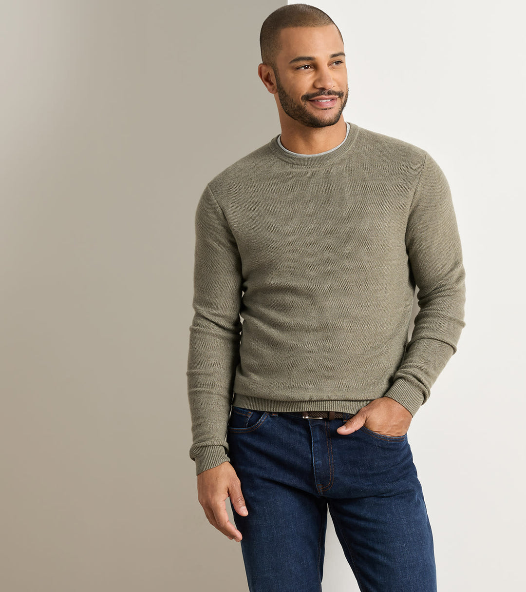 Autumn Crest Honeycomb Crewneck Sweater