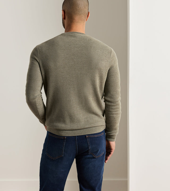 Autumn Crest Honeycomb Crewneck Sweater