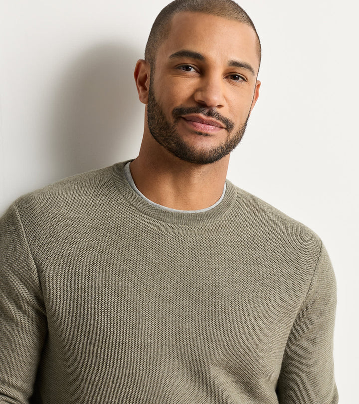 Autumn Crest Honeycomb Crewneck Sweater