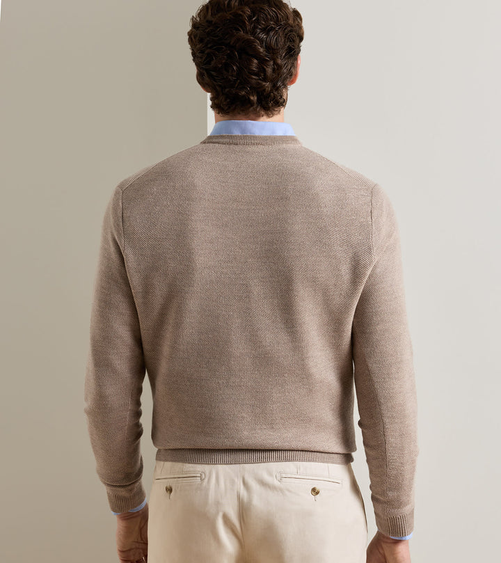 Autumn Crest Honeycomb Crewneck Sweater