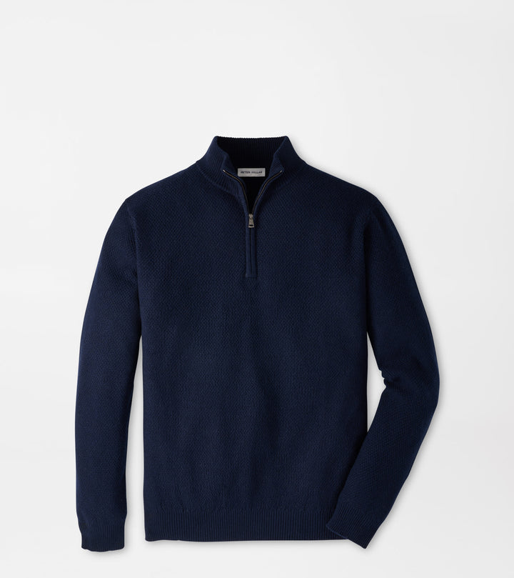 Crescent Texture Quarter Zip Sweater
