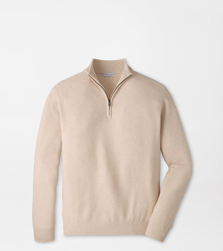 Crescent Texture Quarter Zip Sweater