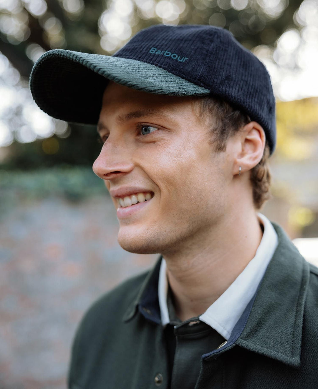 Barbour Angus Cord Sports Cap Navy/Evegreen MHA0869