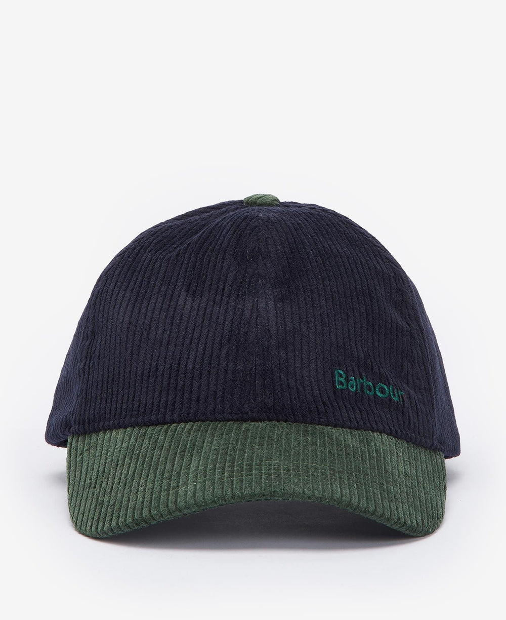 Barbour Angus Cord Sports Cap Navy/Evegreen MHA0869