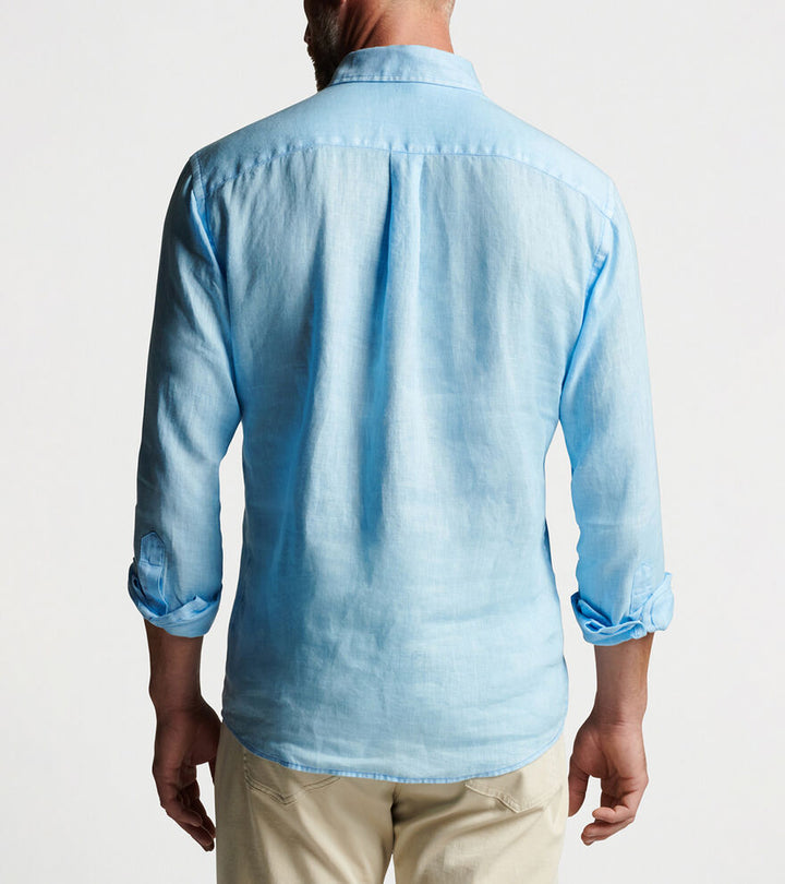 Peter Millar Coastal Garment Dyed Linen Sport Shirt