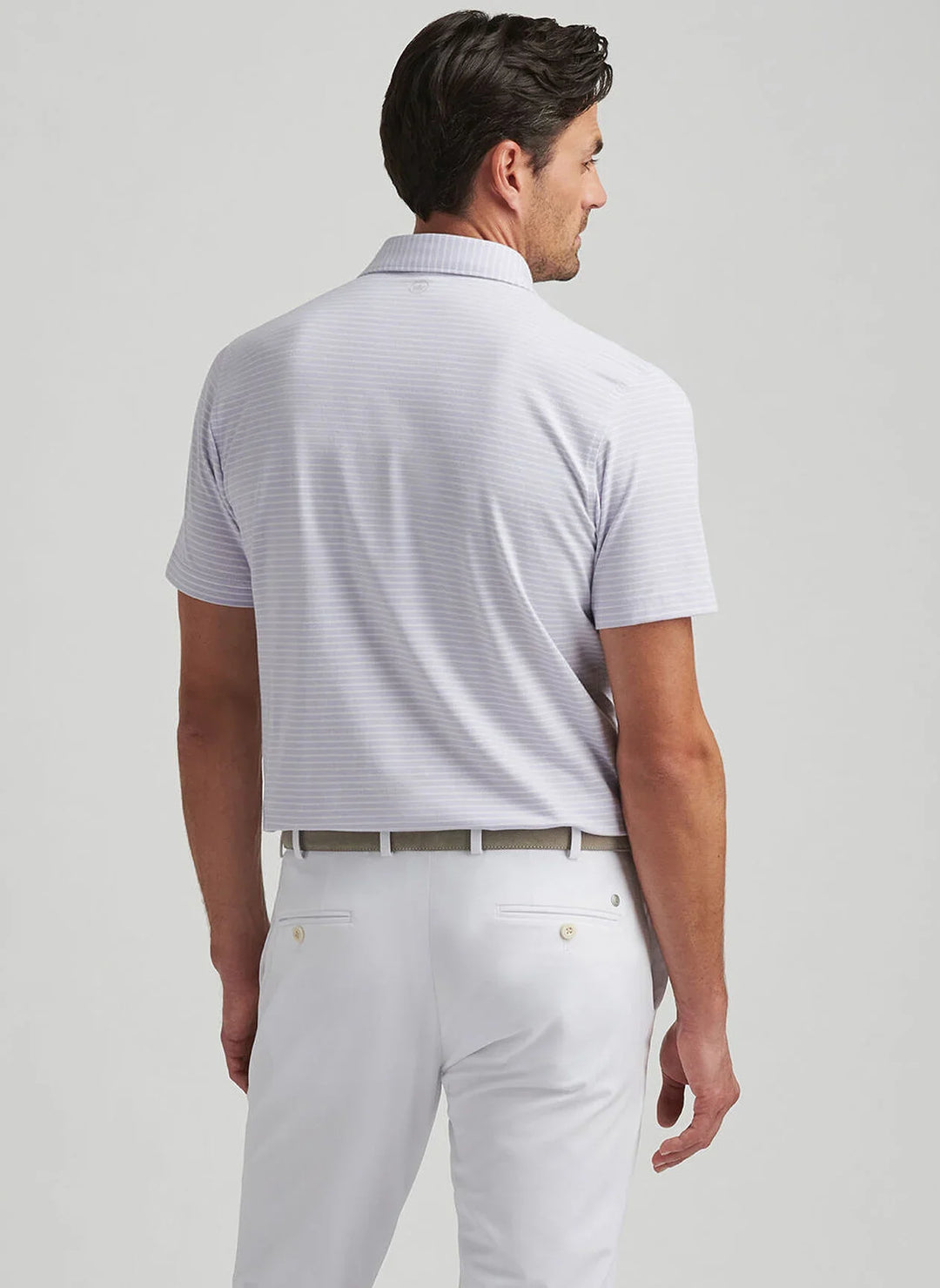 Peter Millar Albatross Cotton Blend Piqué Polo Lavender Moon MS25XK56E
